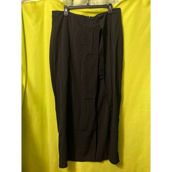 Maxi Long Black Split Skirt 1x Plus Forever 21 - Picture 1 of 5